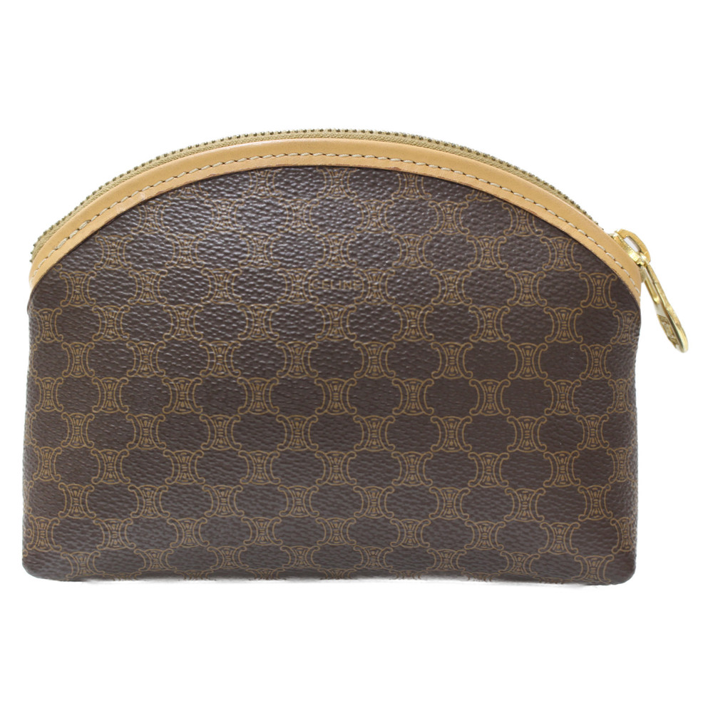 Celine Macadam Pattern Pouch Compact Brown - image 4